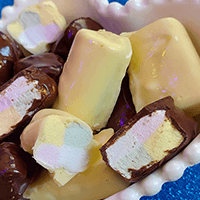 Marshmalow bañado en chocolate